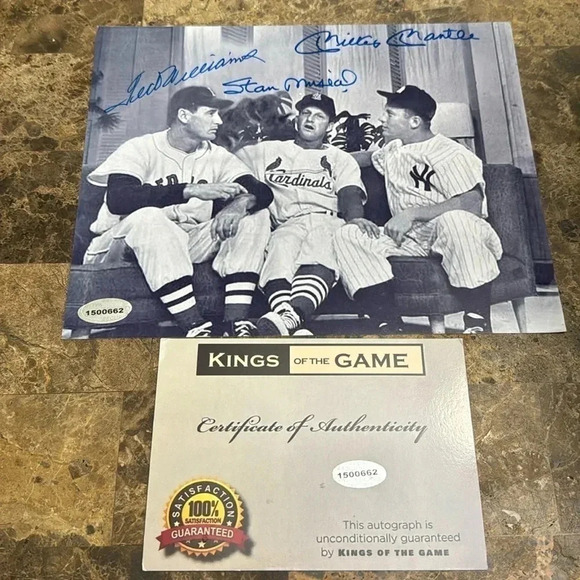 Willie Mays duke snider Stan Musial signed photo - Picture 1 of 1